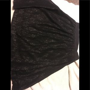 Solid black lace Lularoe Lola! Size large.